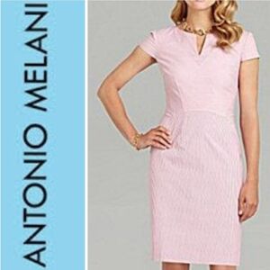 ANTONIO MELANI Light Pink Midi Dress